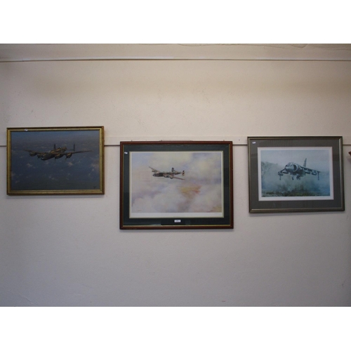 236 - Three framed pictures of military aircraft