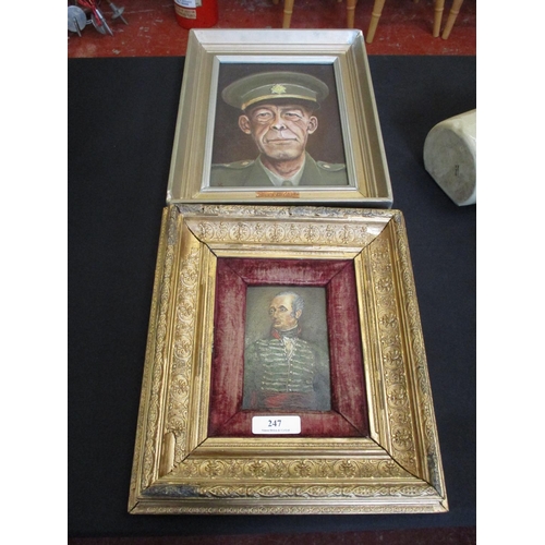 247 - Two framed portrait oils