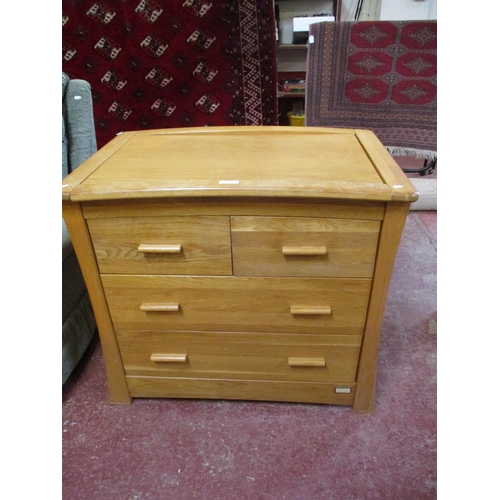 279 - A beech unit fitted drawers