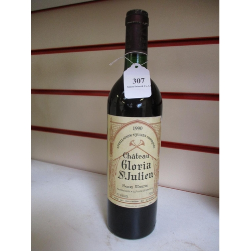 307 - A bottle of 1990 Chateau Gloria, St. Julien