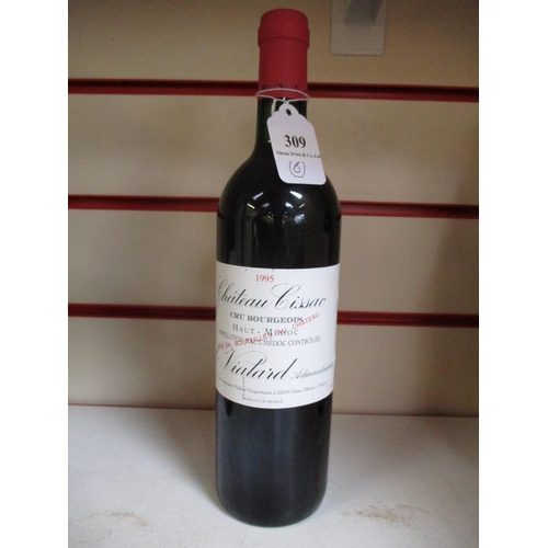 309 - A bottle of 1995 Chateau Cissac, Medoc