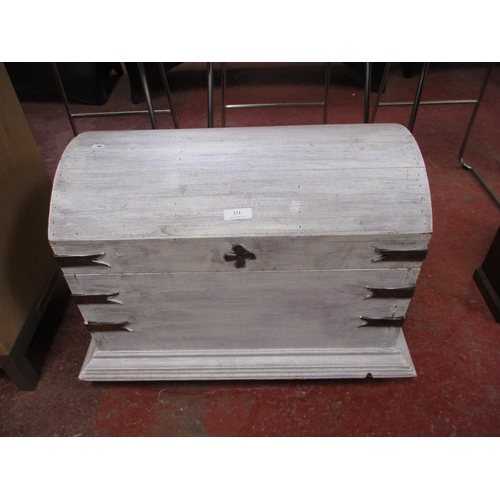 331 - A painted pine dome top trunk