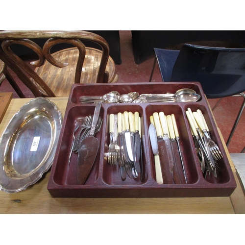 332 - A quantity of cutlery and silver plated ware