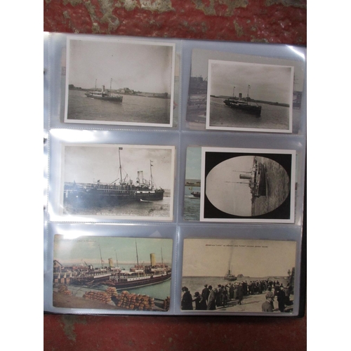 350 - An album containing approximately 200 postcards relating to shipping