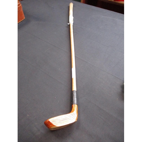 357 - A hand made mallet St. Andrews hickory putter 1990