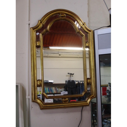 157 - A gilt framed hall mirror