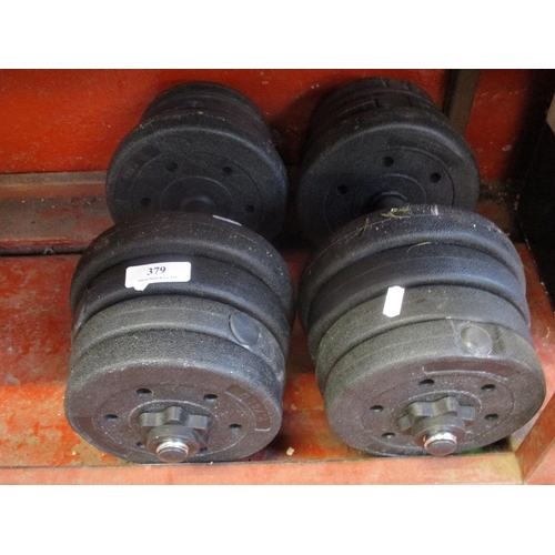 379 - A pair of dumbells