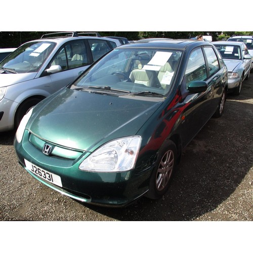 18 - A 2001 Honda Civic 1.6 five door hatchback J26331 (petrol/automatic), odometer reading 80,005 miles