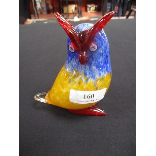 160 - A Murano glass model of an owl - signed

Approx height 15cm