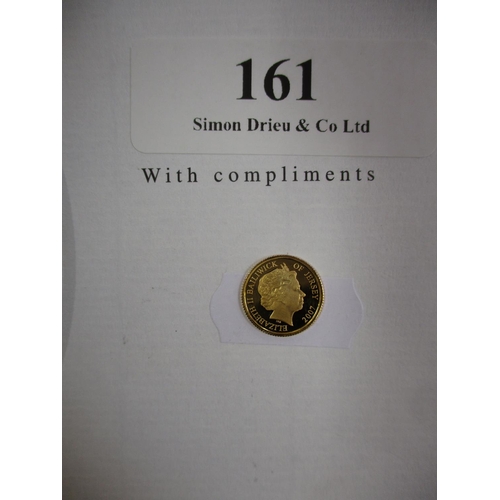 161 - A 2007 commemorative Diana Princess of Wales £1 gold Jersey coin