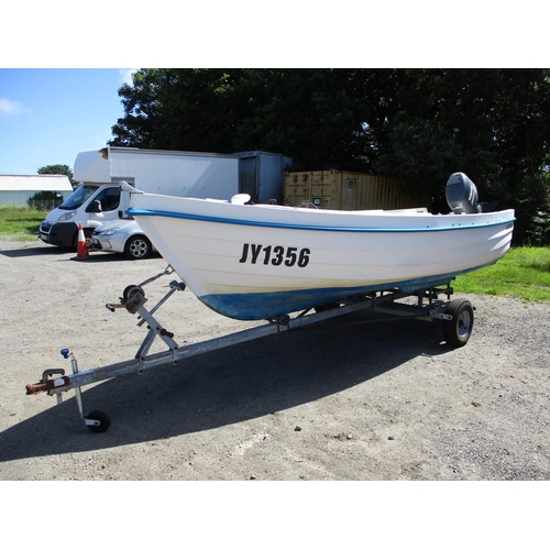 23 - A Red Bay 5 metre day boat JY1356 with Yamaha 50hp four stroke outboard engine and trailer