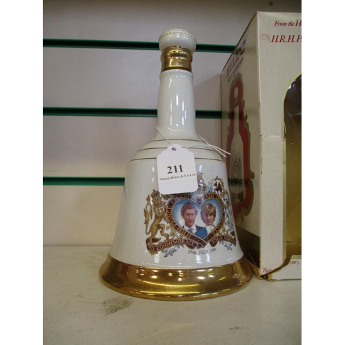 211 - A Bells commemorative whisky decanter - HRH Prince Charles & Lady Diana Spencer 29th July 1981