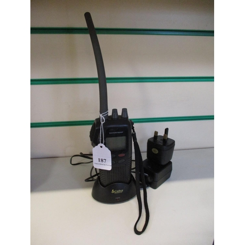 187 - A cobra Marine water proof VHF hand held radio