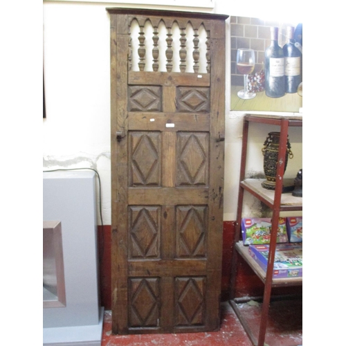 301 - A vintage carved oak panel