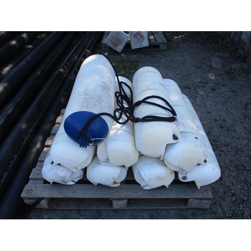 25 - Eight Plastimo pontoon fenders together with one other fender