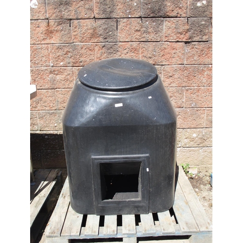 50 - A black PVC coal bunker