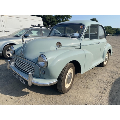 12 - A 1959 Morris Minor 1000 two door saloon (petrol/manual) J69656, odometer reading 42,894 miles