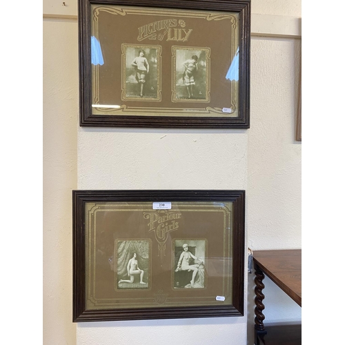 230 - A pair of framed figural prints entitled 