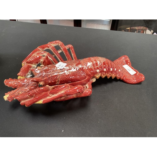 307 - A majolica model of a lobster