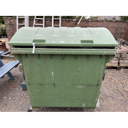 41 - A commercial green PVC wheelie bin