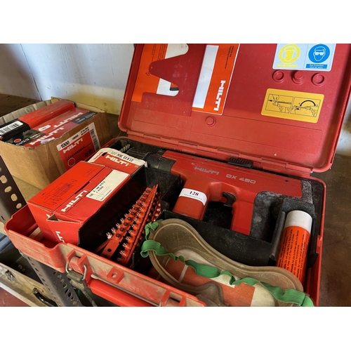 128 - A Hilti DX450 nail gun and accessories - Government of Jersey equipment