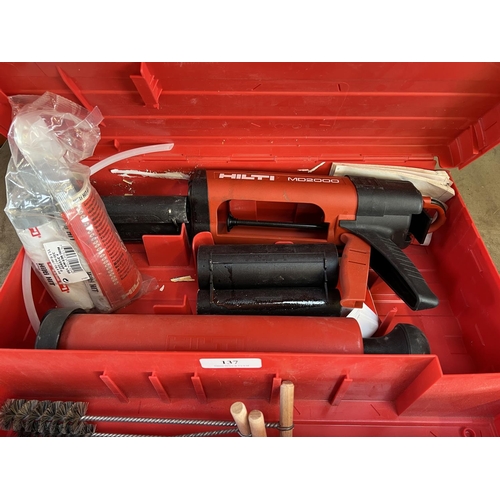 137 - A Hilti MD2000 sealant gun and accessories