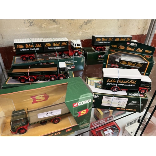 385 - Five boxed Corgi Eddie Stobart diecast model trucks