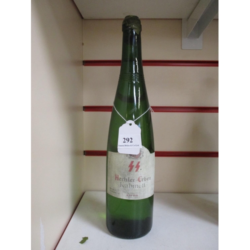 292 - A bottle of 1940 German SS wine 'Hechler-Erben'