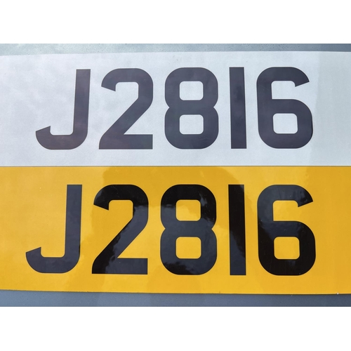 1 - A J2816 - a four digit registration mark assigned to a vehicle of insignificant value