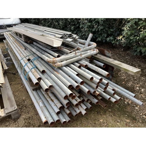 29 - A quantity of galvanised poles, ducting etc.