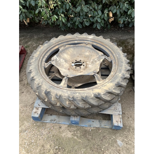 34 - A pair of 7.2/7-36 rowcrop wheels, tyres and centres