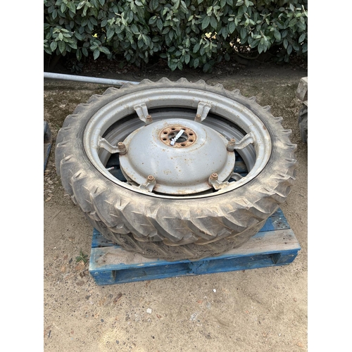 36 - A pair of 7.2/7-36 rowcrop wheels, tyres and centres