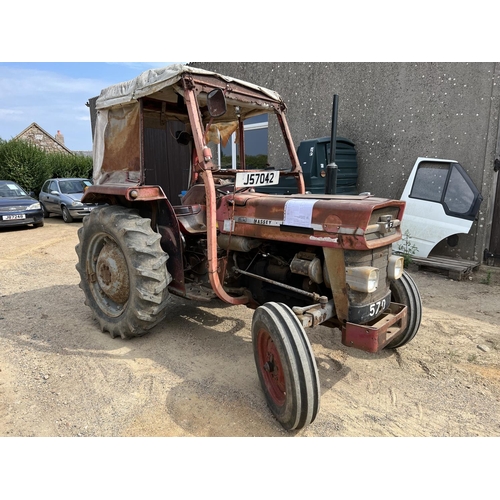 4 - A 1977 Massey Ferguson 135 Multi-Power tractor J57042, odometer reading 8,566 hours - one owner