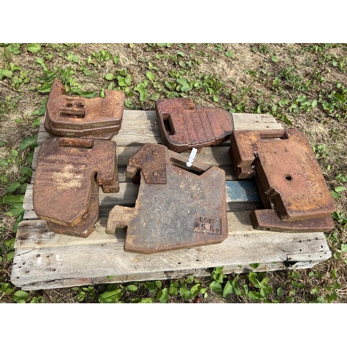 49 - Assorted tractor front end weights