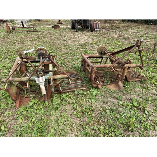 59 - Two Kuxmann side delivery potato diggers