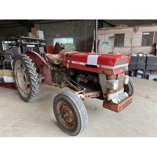 9 - A 1966 Massey Ferguson 135 tractor J93153, odometer reading 6,864 hours