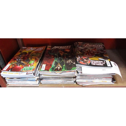 112 - A large collection of Marvel Avengers comics