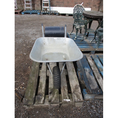 65 - A galvanised wheel barrow