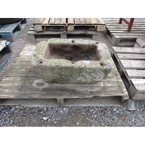 71 - A small rectangular granite trough