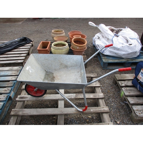 75 - A galvanised wheel barrow