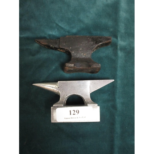 129 - Two miniature anvils