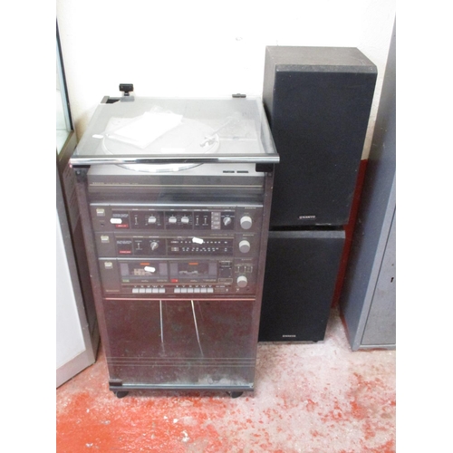 148 - A Sanyo music system and speakers