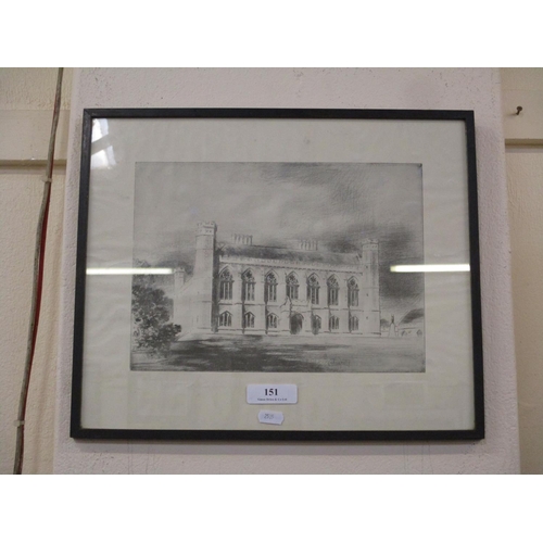 151 - Edmund Blampied a print of Victoria College