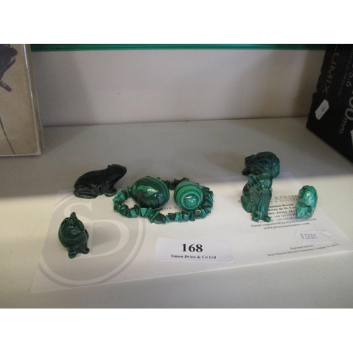 168 - A collection of malachite animal models