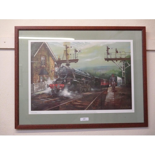 183 - A print of Gross Mont Station signed Peter Gerad Baker