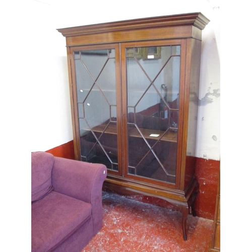 187 - A mahogany astral glazed display cabinet