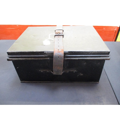 205 - A metal deed box