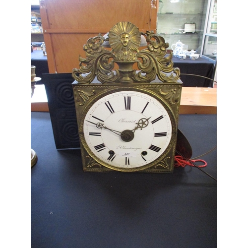 227 - A Chiniard French brass clock movement