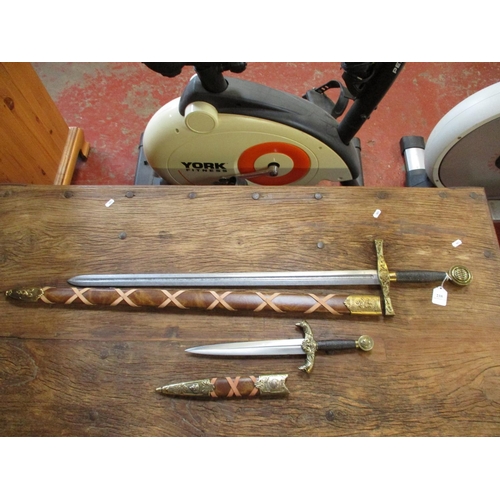 235 - A replica Excalibur sword and matching dagger