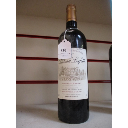 239 - A bottle of 2007 Chateau Lafitte Premieres Cotes de Bordeaux